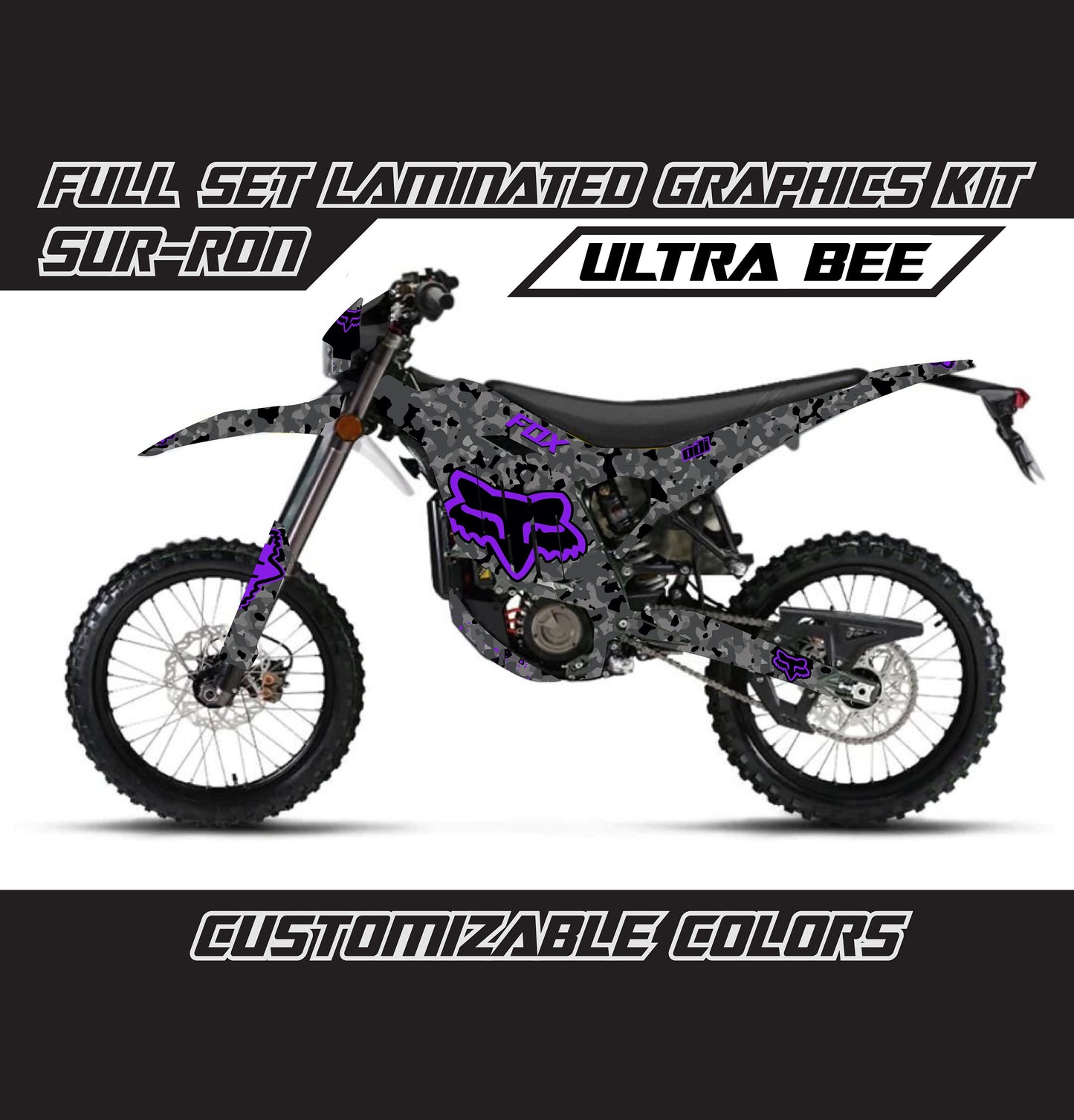Sur Ron Ultra Bee Graphics Kit - Violet Fox Camo