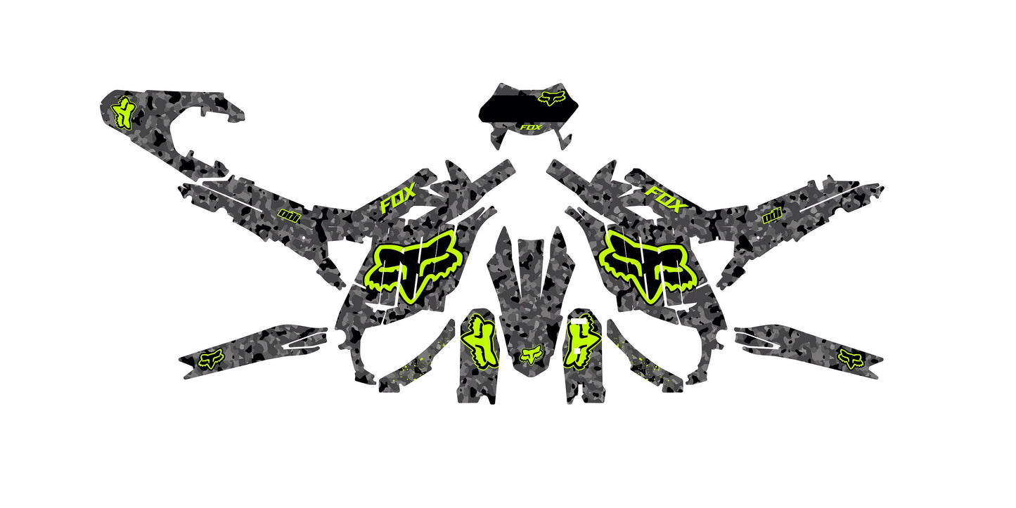 Sur Ron Ultra Bee Graphics Kit - Lime Green Fox Camo