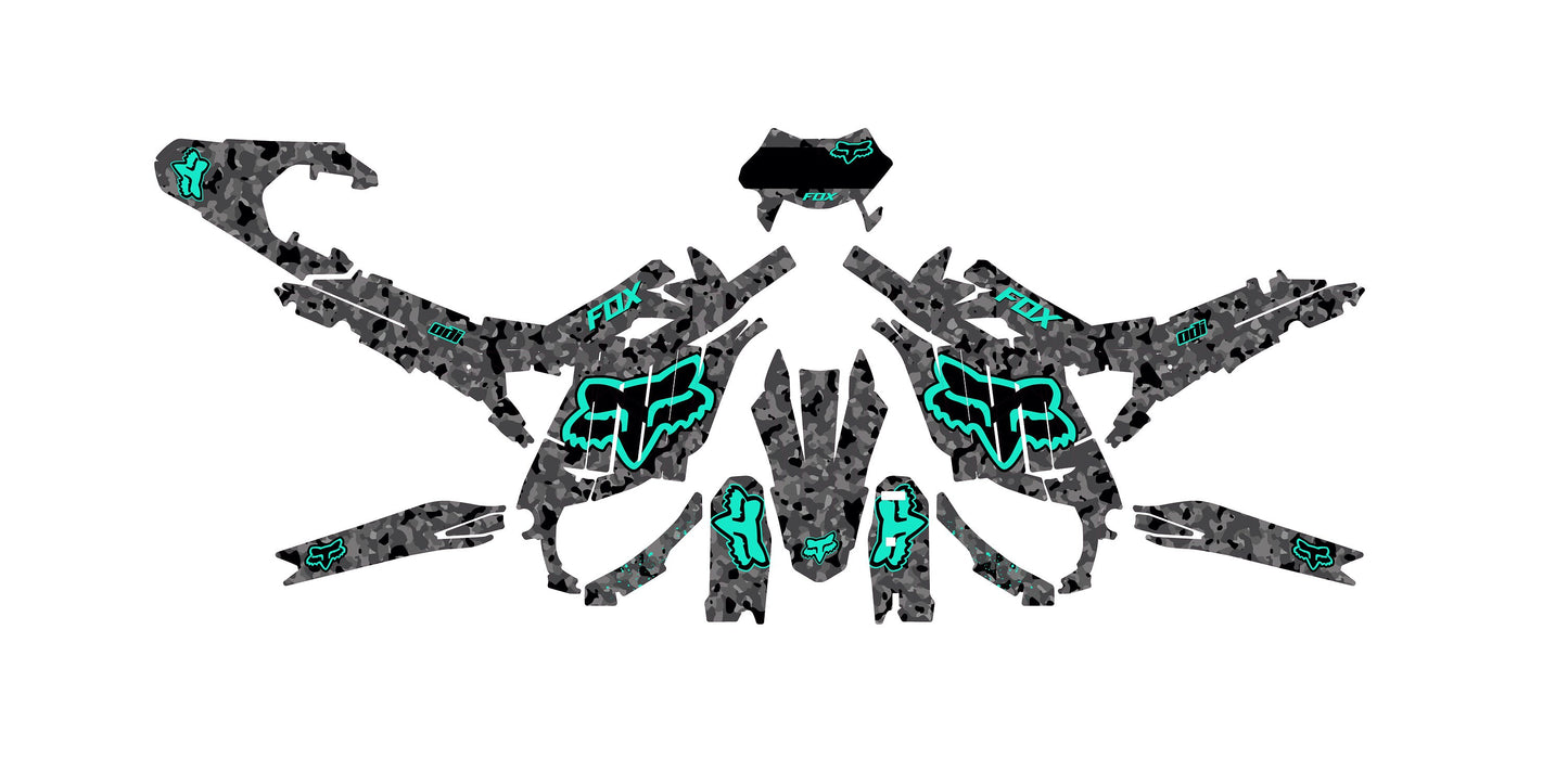 Sur Ron Ultra Bee Graphics Kit - Turquoise Fox Camo
