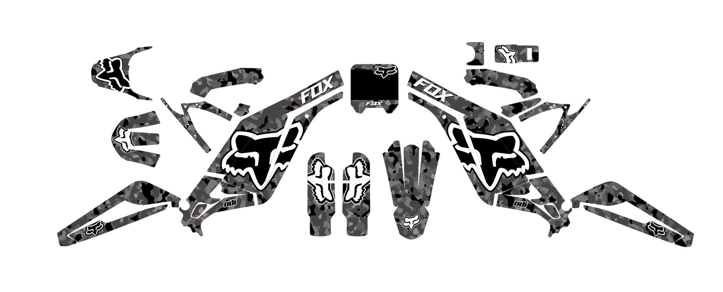 Sur Ron Light Bee X Graphics Kit - White Camouflage Fox