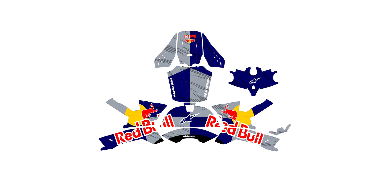 Alpinestars SM5 Helmet Graphics Kit - Silver R Bull