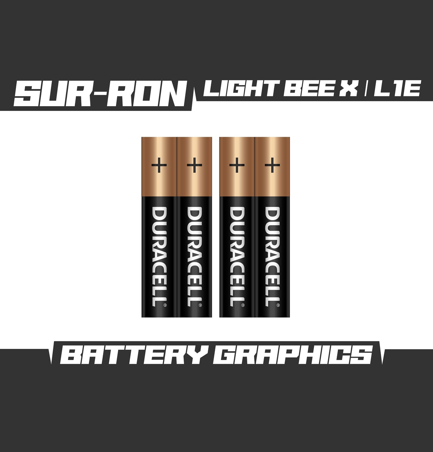Sur Ron Light Bee X Graphics Kit - Duracell Double Battery Style
