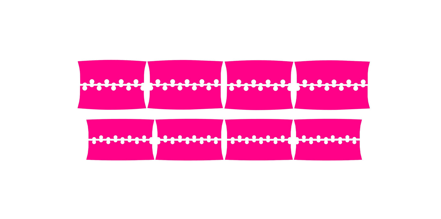 Supermoto 17" Wheels Graphics Set - Full Fluorescent Pink