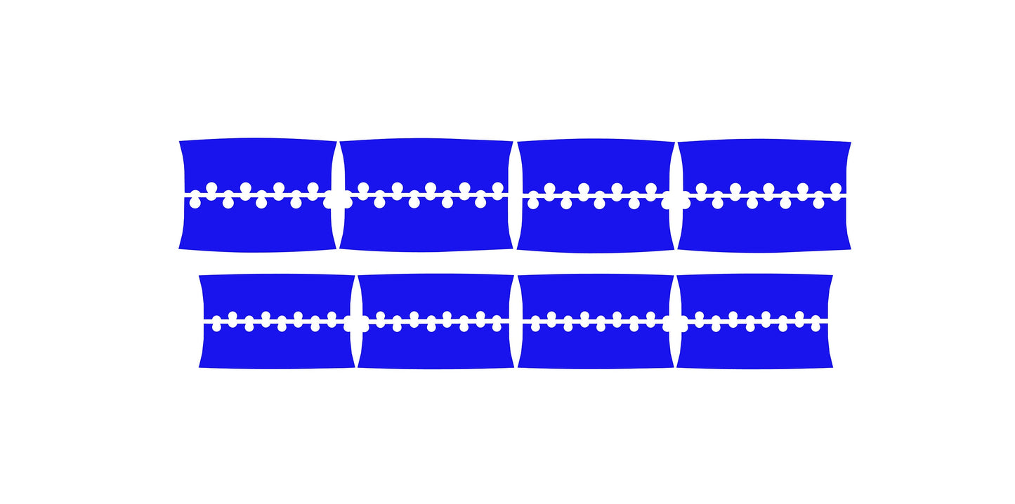 Supermoto 17" Wheels Graphics Set - Full Blue