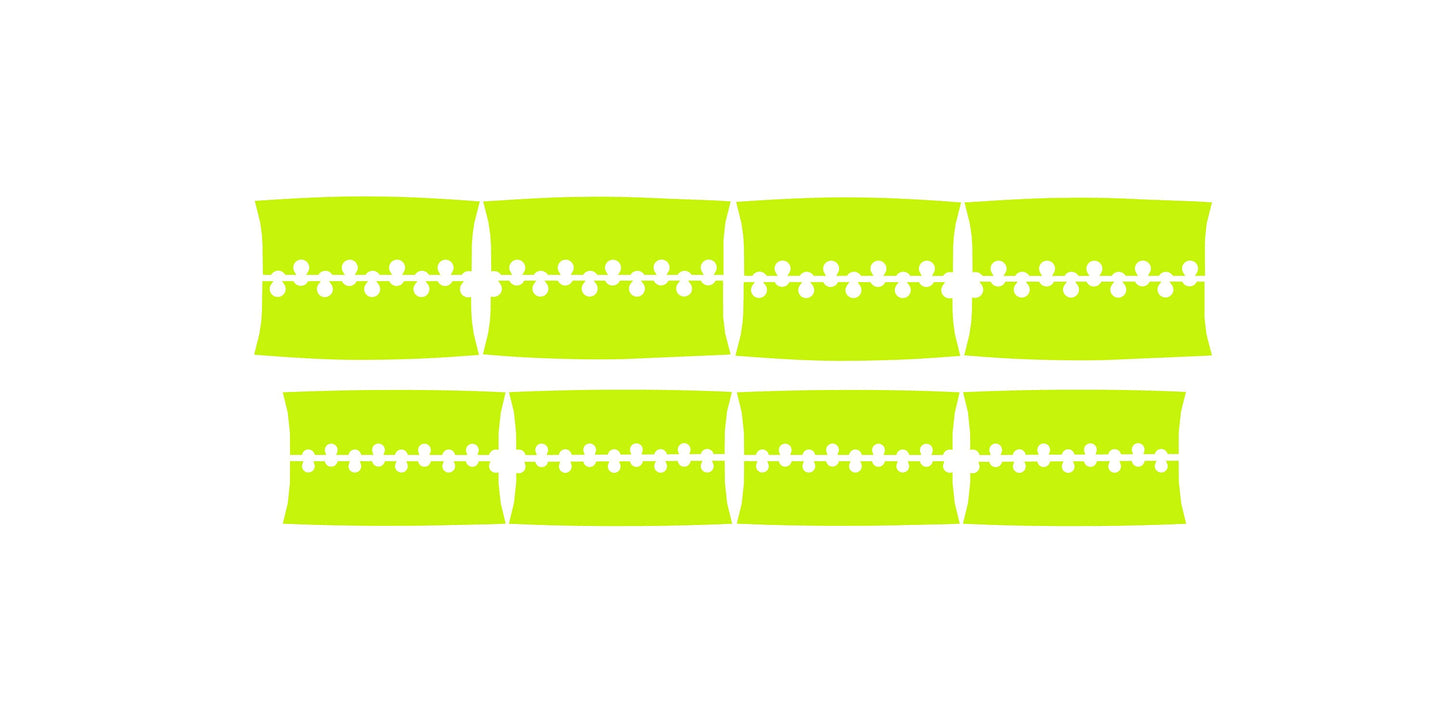 Supermoto 17" Wheels Graphics Set - Fluo Lime Green