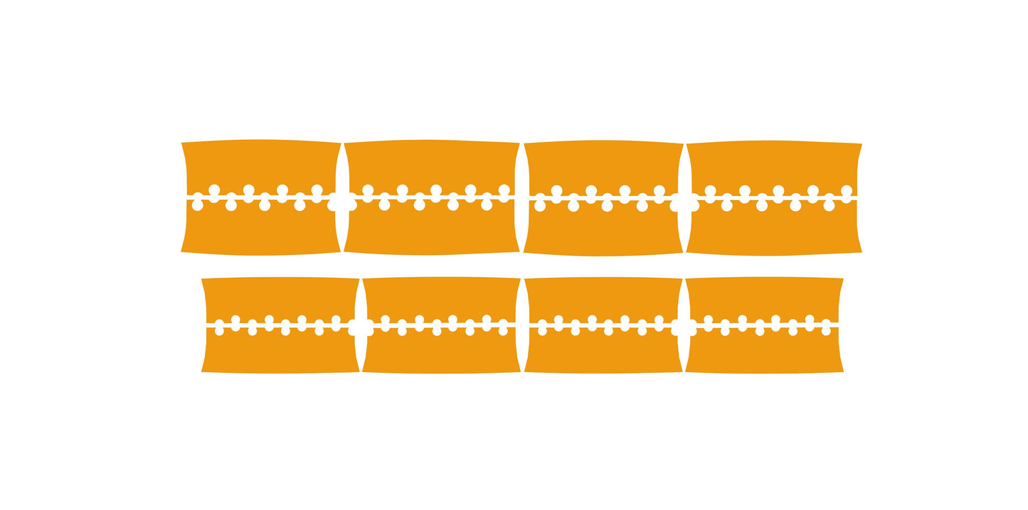 Supermoto 17" Wheels Graphics Set - Full Fluorescent Orange