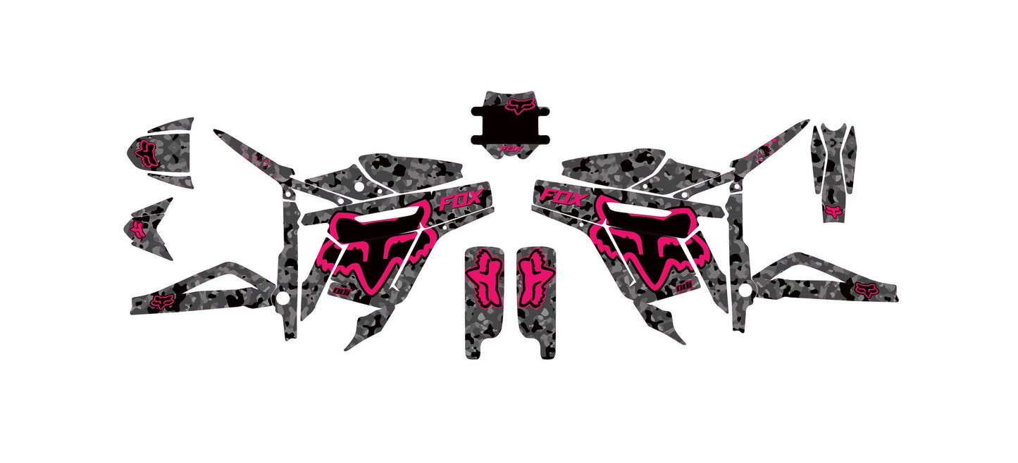 Talaria Sting Graphics Kit - Pink Camo Fox