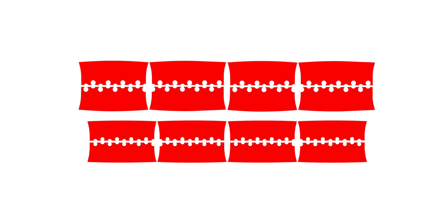 Supermoto 17" Wheels Graphics Set - Full Red