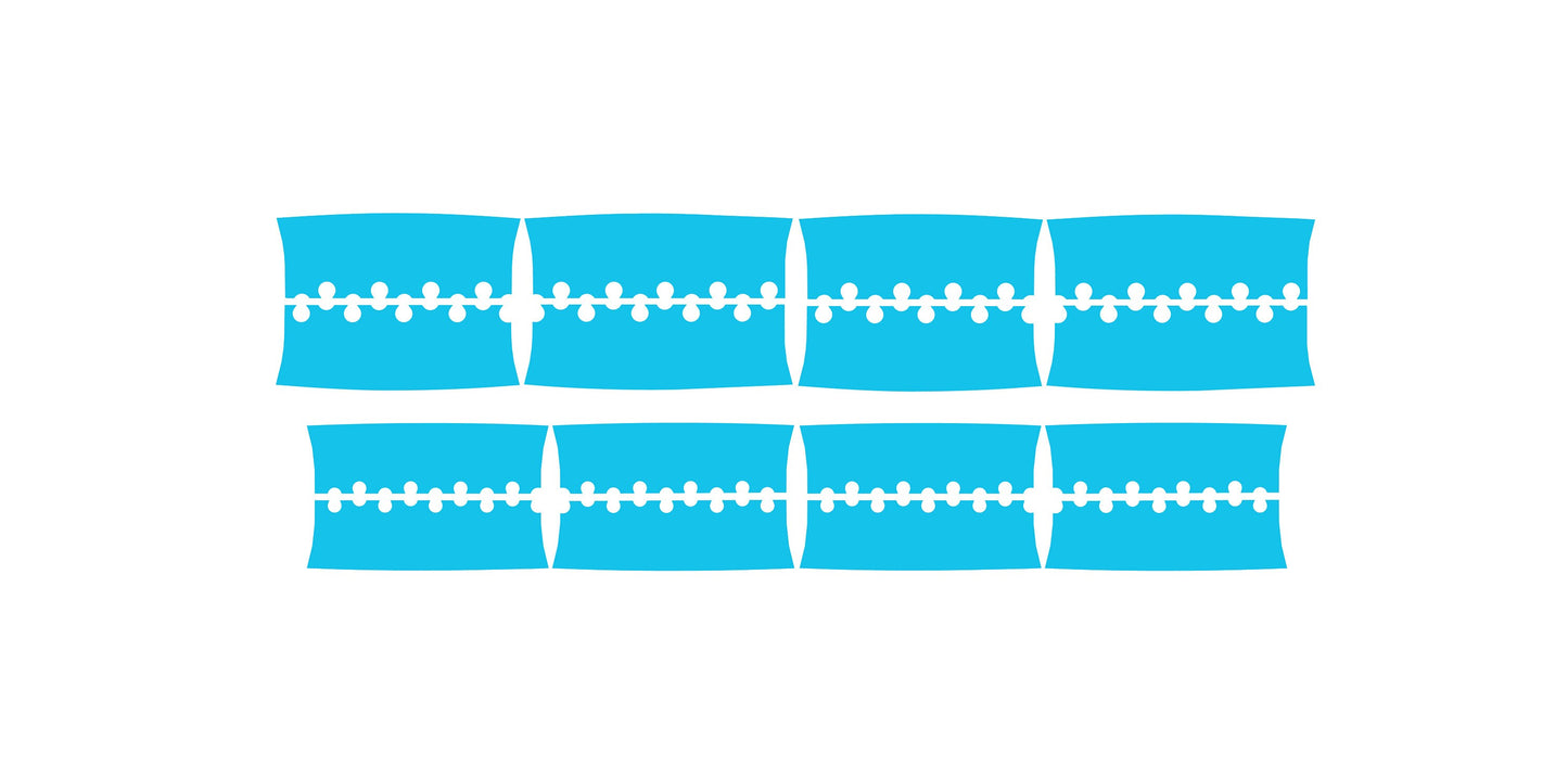 Supermoto 17" Wheels Graphics Set - Full Sky Blue