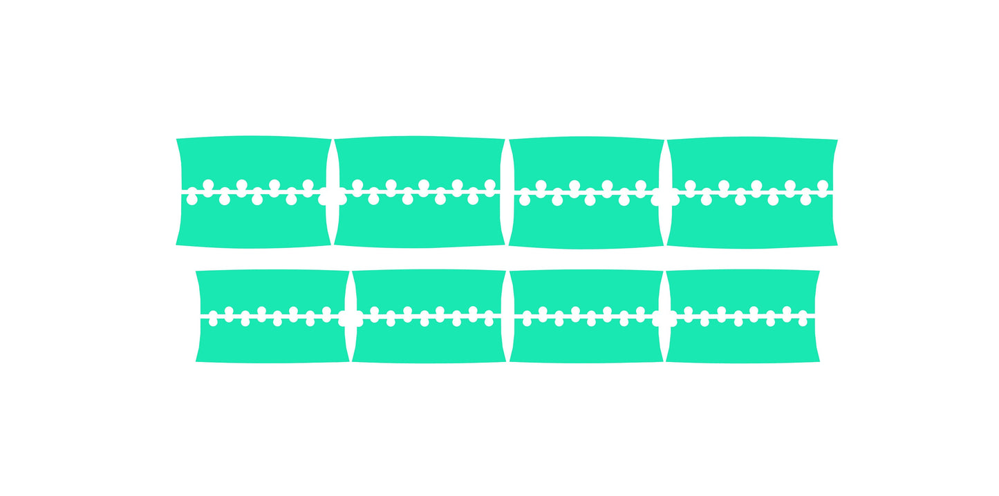 Supermoto 17" Wheels Graphics Set - Full Turquoise Mint