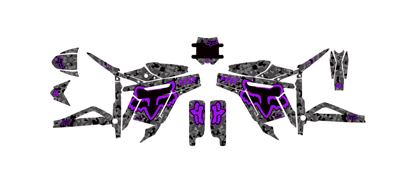 Talaria Sting Graphics Kit - Violet Camo Fox