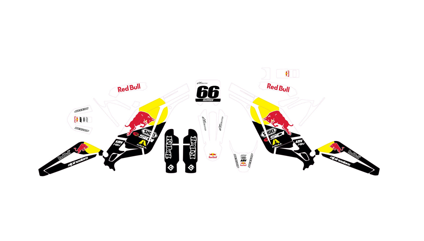 Sur Ron Light Bee X Graphics Kit - White R Bull