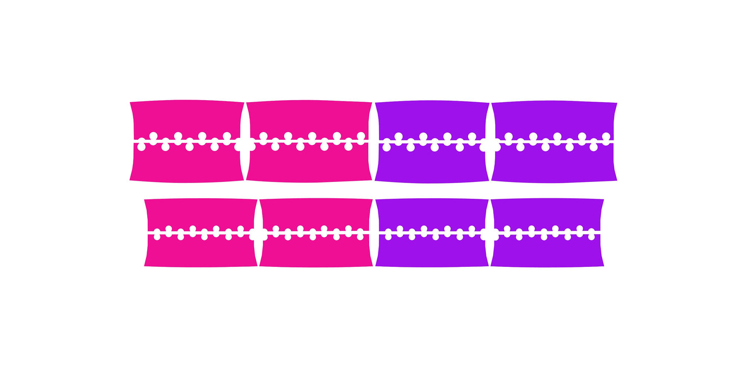 Supermoto 17" Wheels 50/50 Graphics Set - Pink Violet