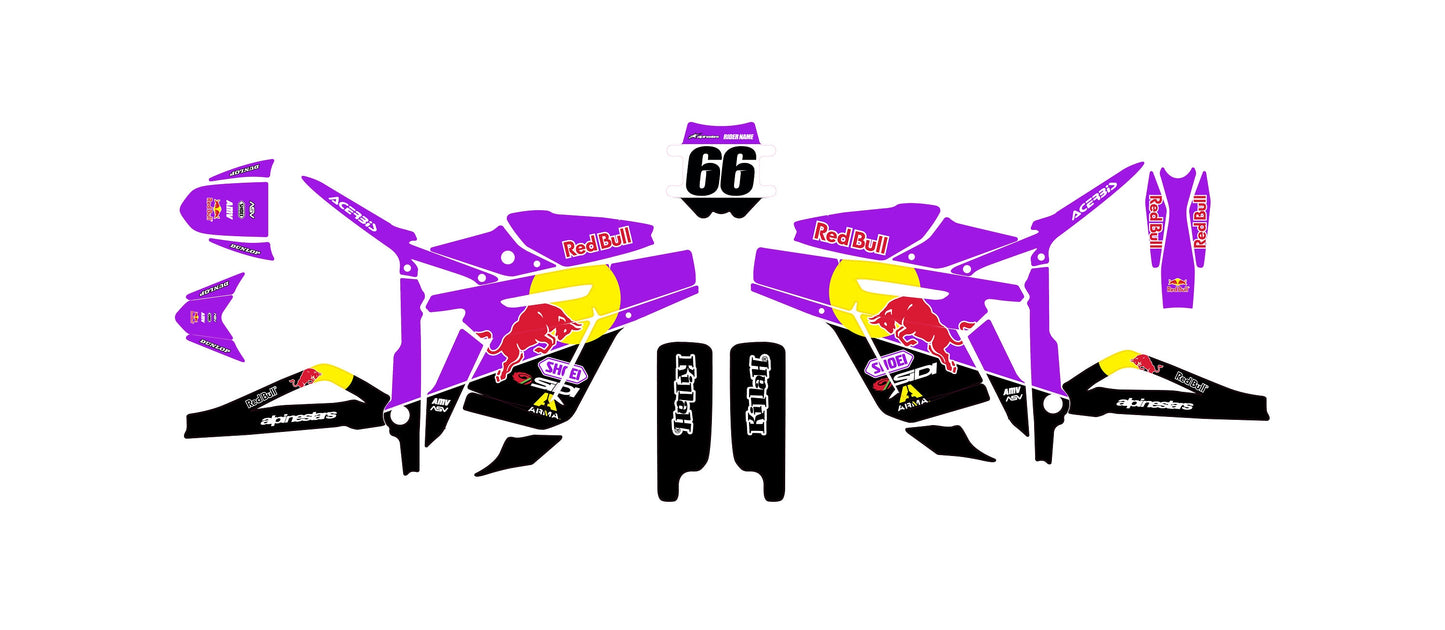 Talaria Sting Graphics Kit - Violet R Bull