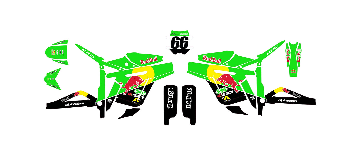 Talaria Sting Graphics Kit - Green R Bull