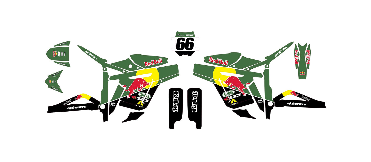 Talaria Sting Graphics Kit - Army Green R Bull