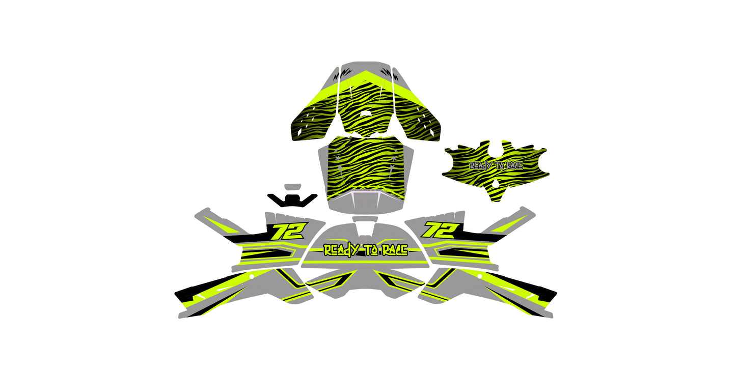 Alpinestars SM5 Helmet Graphics Kit - Fluo Lime Gray
