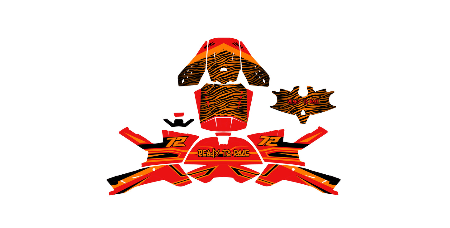 Alpinestars SM5 Helmet Graphics Kit - Orange Red