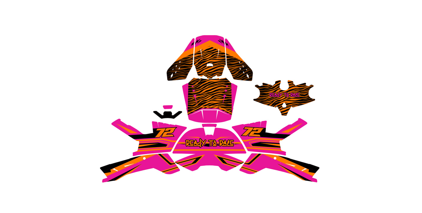 Alpinestars SM5 Helmet Graphics Kit - Pink Orange