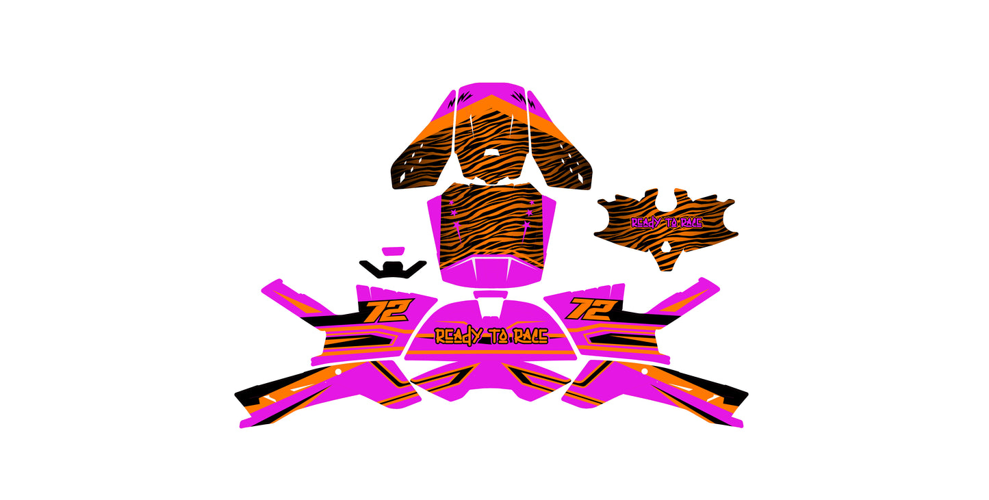 Alpinestars SM5 Helmet Graphics Kit - Purple Orange