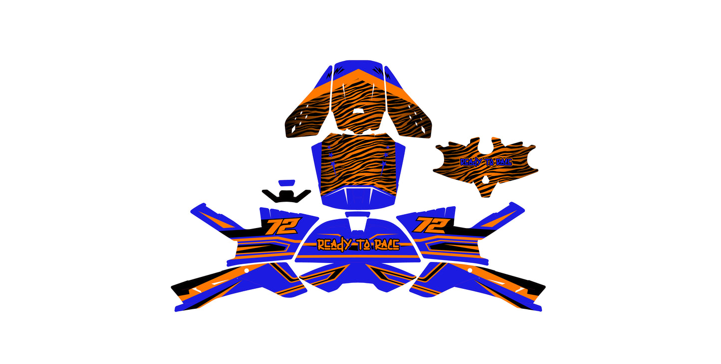 Alpinestars SM5 Helmet Graphics Kit - Blue Orange
