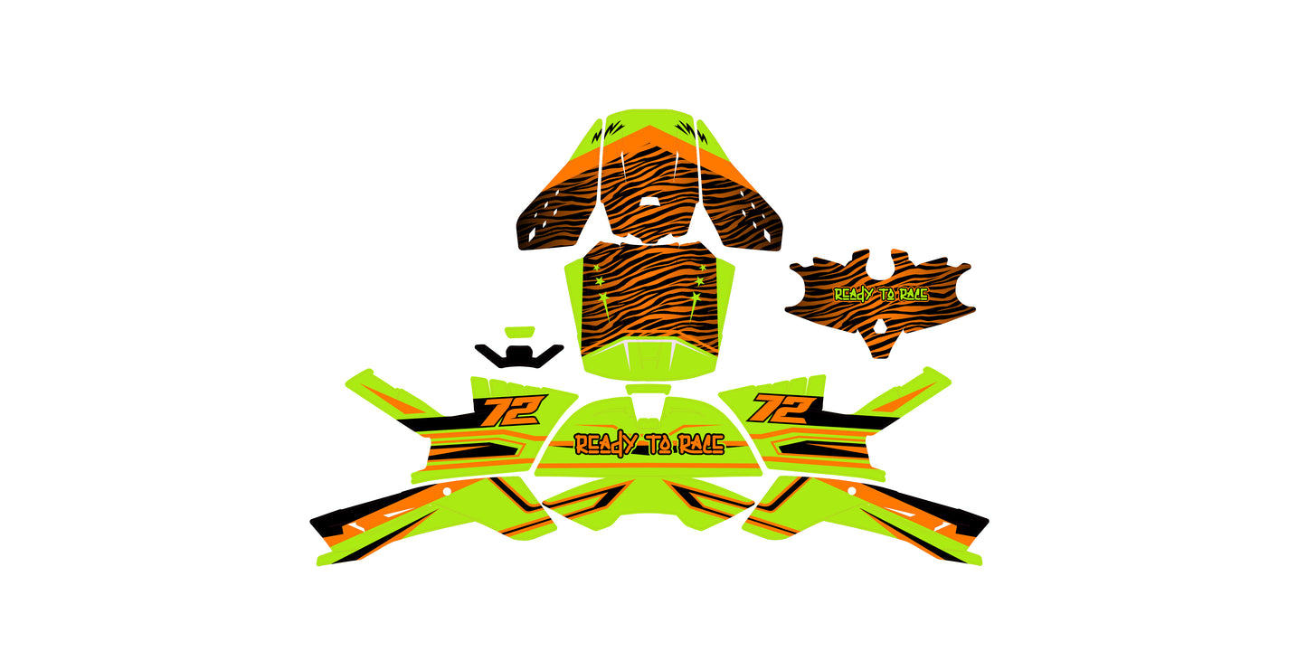 Alpinestars SM5 Helmet Graphics Kit - Lime Orange