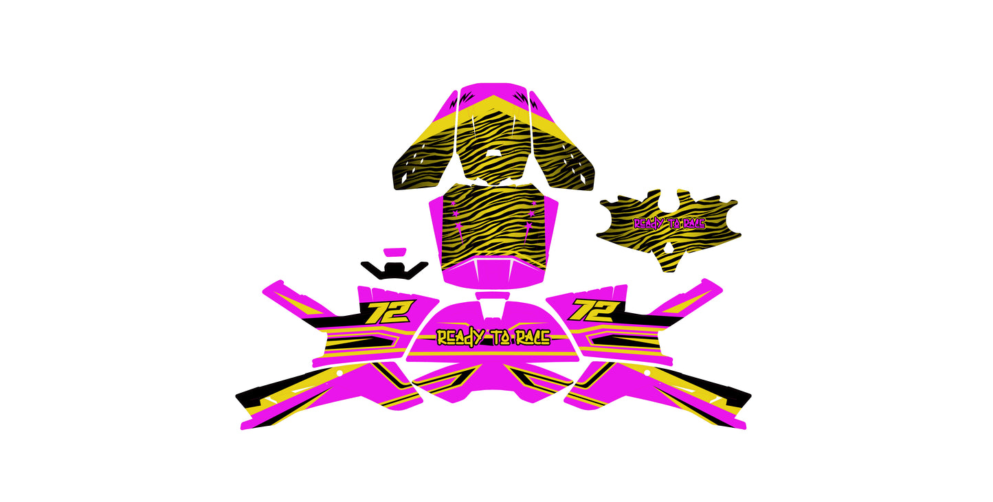 Alpinestars SM5 Helmet Graphics Kit - Purple Yellow