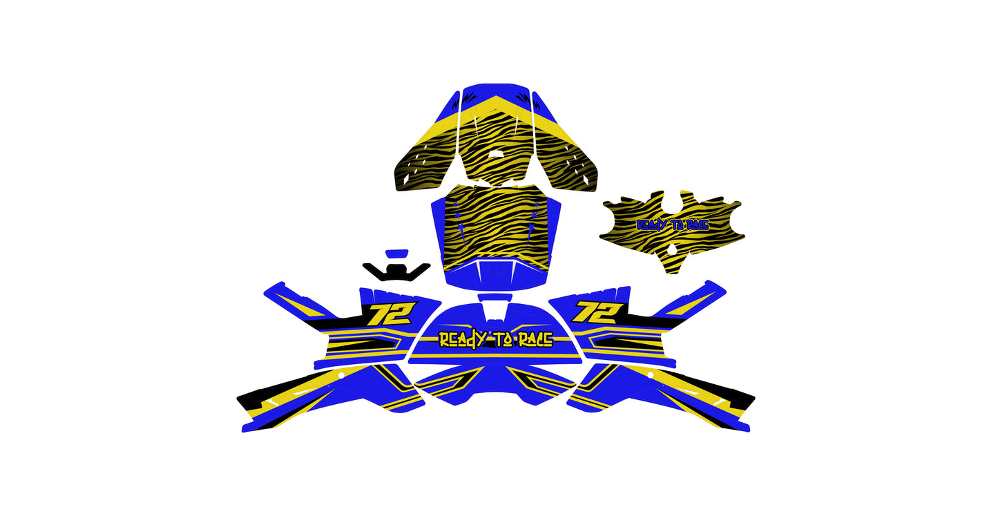 Alpinestars SM5 Helmet Graphics Kit - Blue Yellow