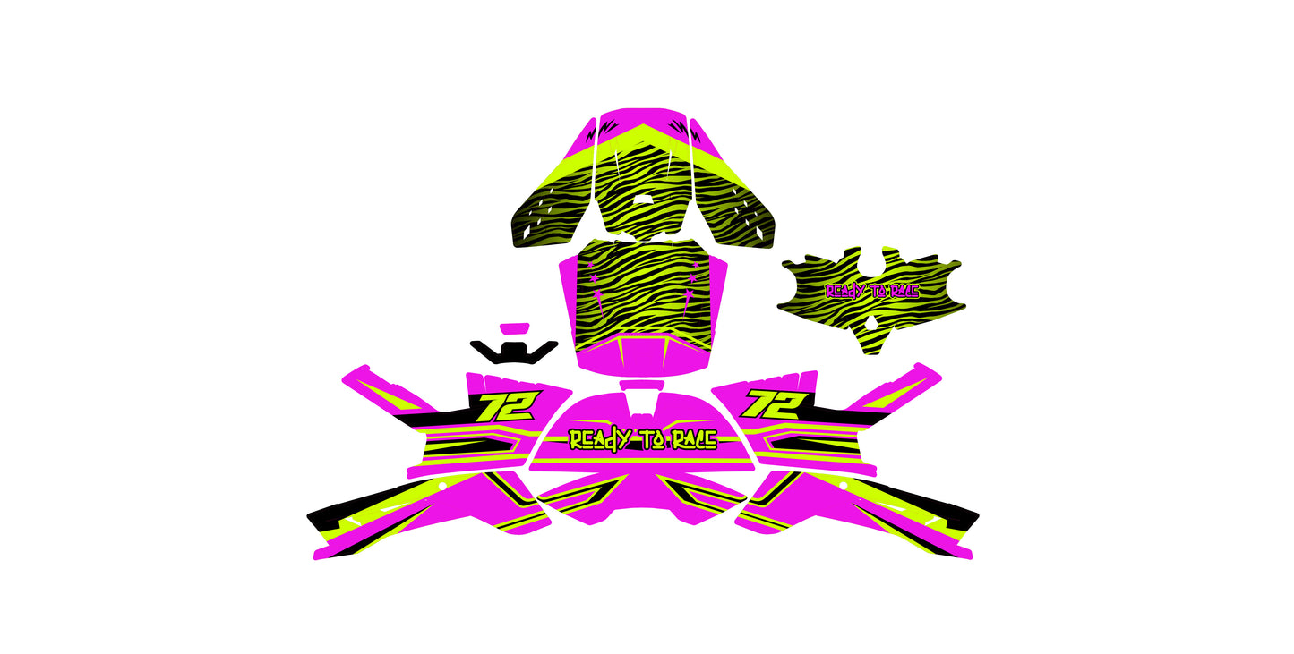 Alpinestars SM5 Helmet Graphics Kit - Purple Lime