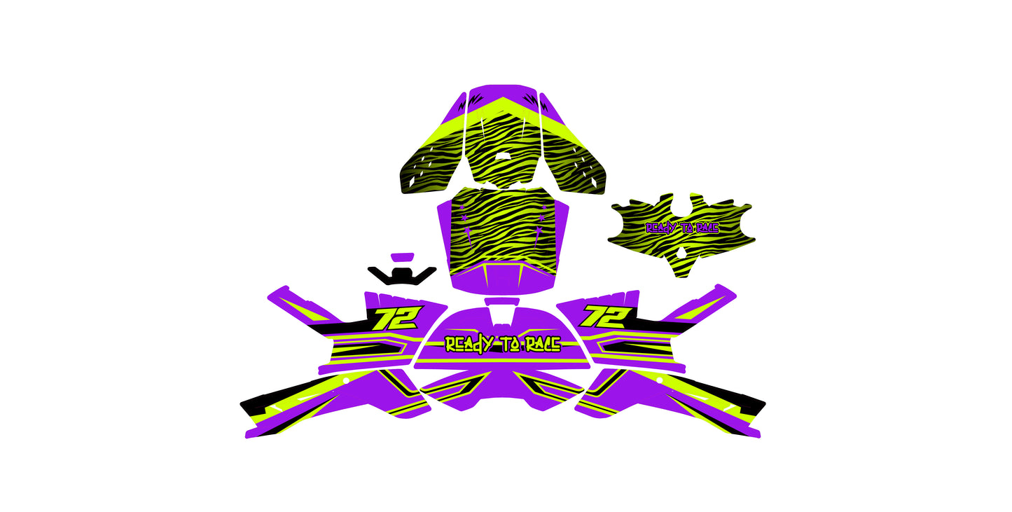 Alpinestars SM5 Helmet Graphics Kit - Violet Lime