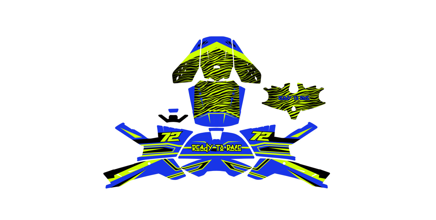 Alpinestars SM5 Helmet Graphics Kit - Blue Lime