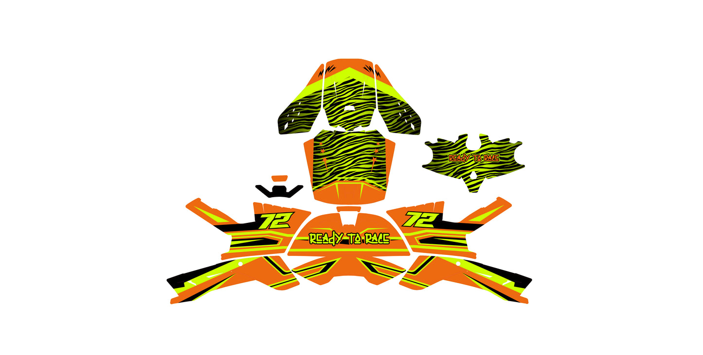 Alpinestars SM5 Helmet Graphics Kit - Orange Lime