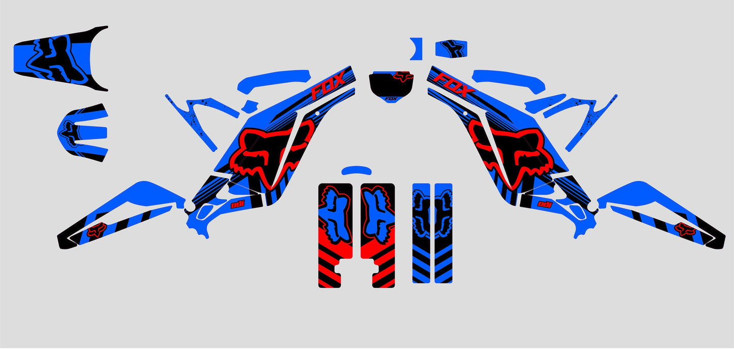 Sur Ron Light Bee X Graphics Kit - Red Blue Fox