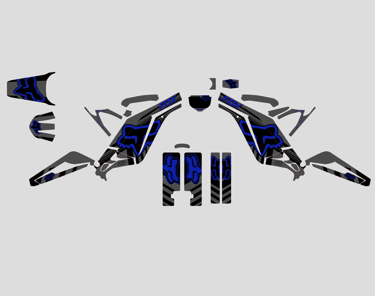 Sur Ron Light Bee X Graphics Kit - Blue Gray Fox