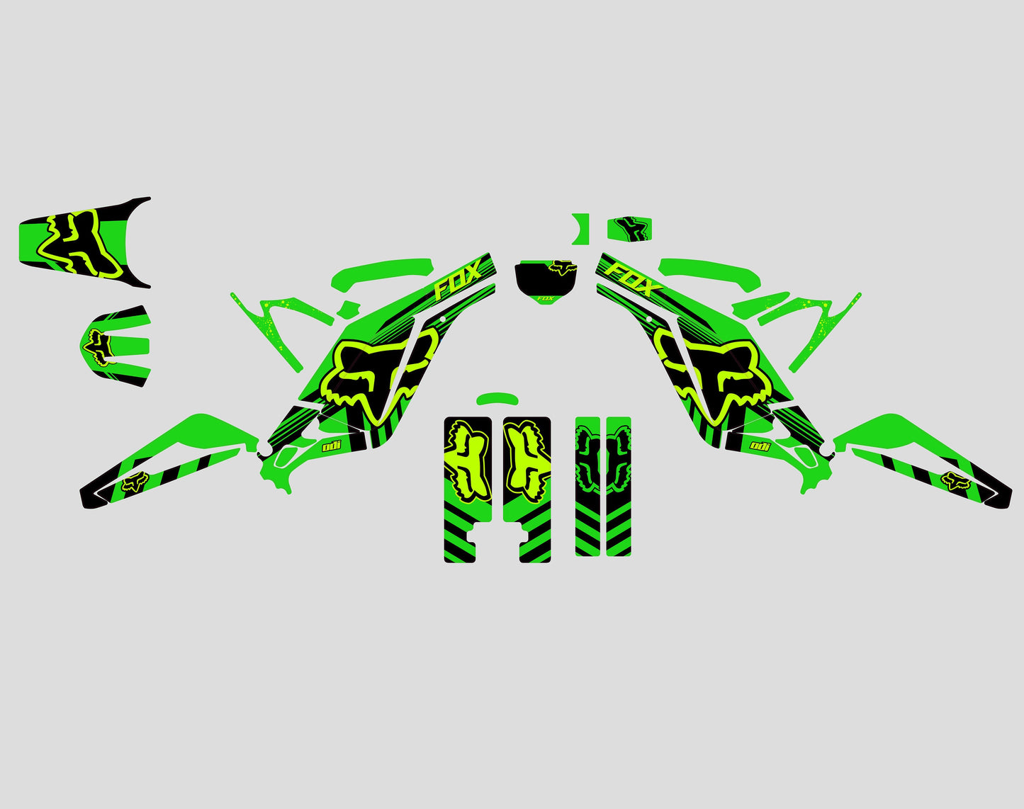 Sur Ron Light Bee X Graphics Kit - Green Fox