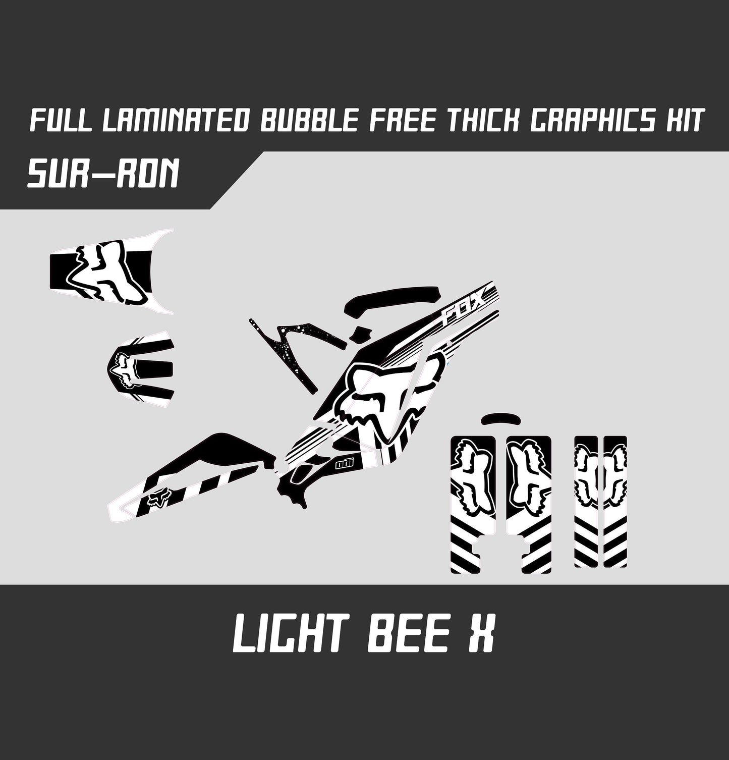 Sur Ron Light Bee X Graphics Kit - White Fox