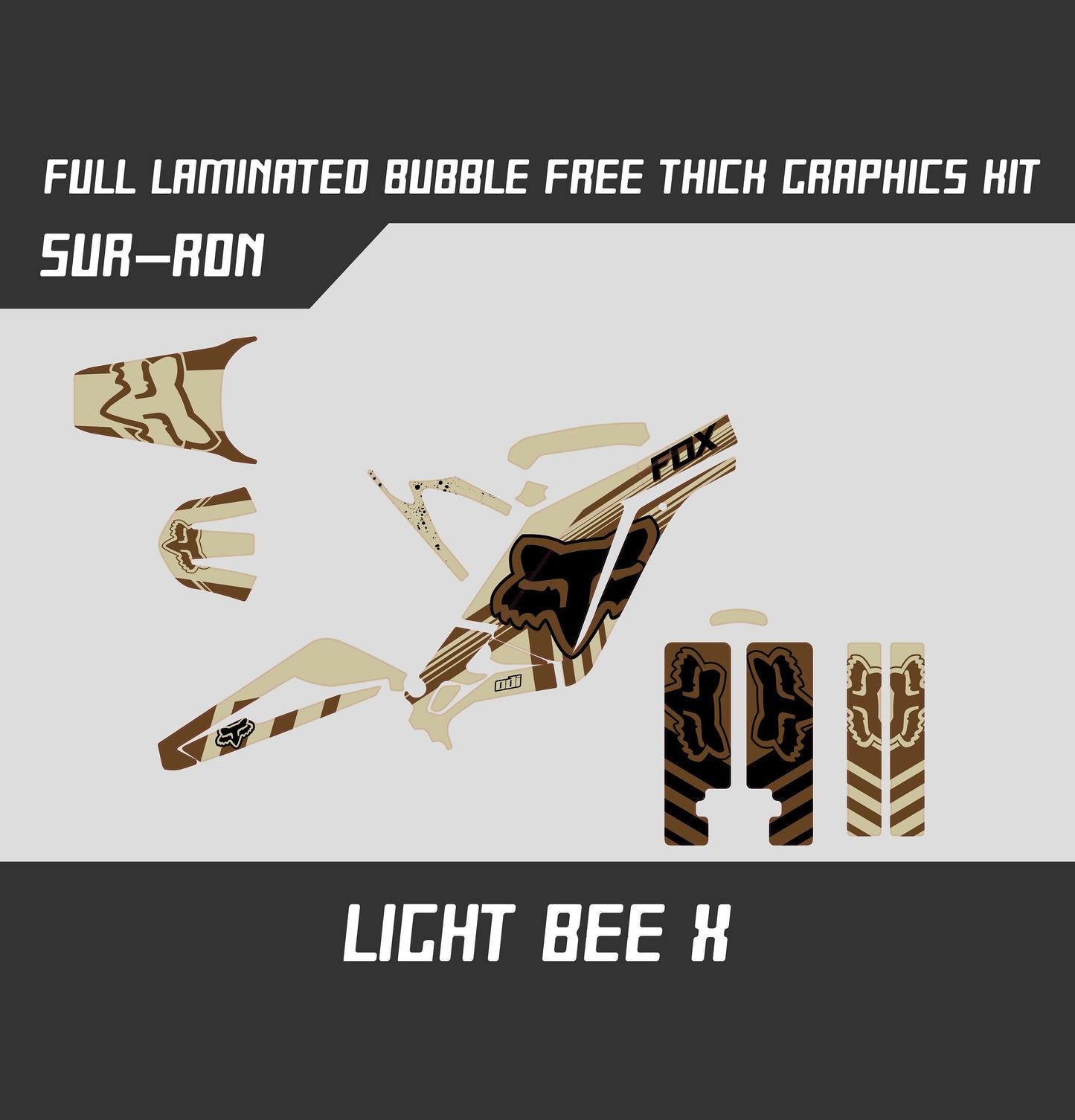 Sur Ron Light Bee X Graphics Kit - Army Beige Fox