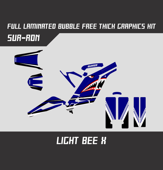 Sur Ron Light Bee X Blue Shark Graphics Kit