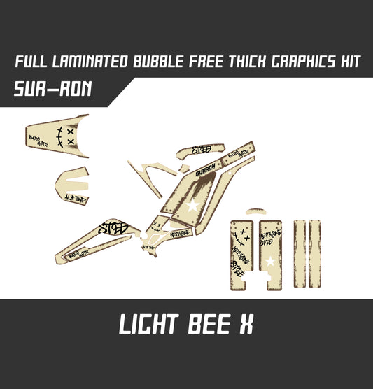 Sur Ron Light Bee X Beige Damaged Style Graphics Kit