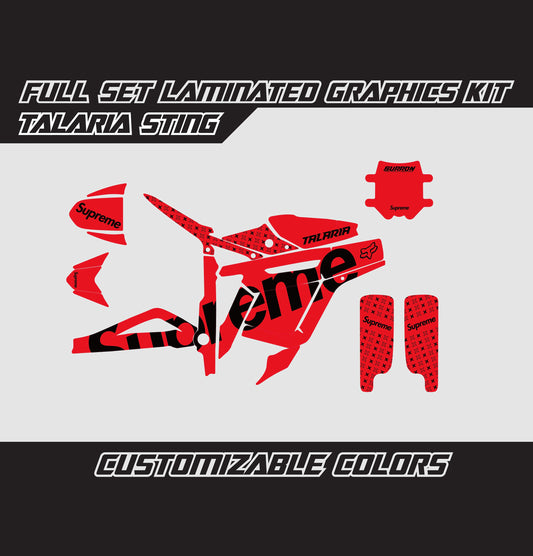Talaria Sting Graphics Kit - Red Black Supreme