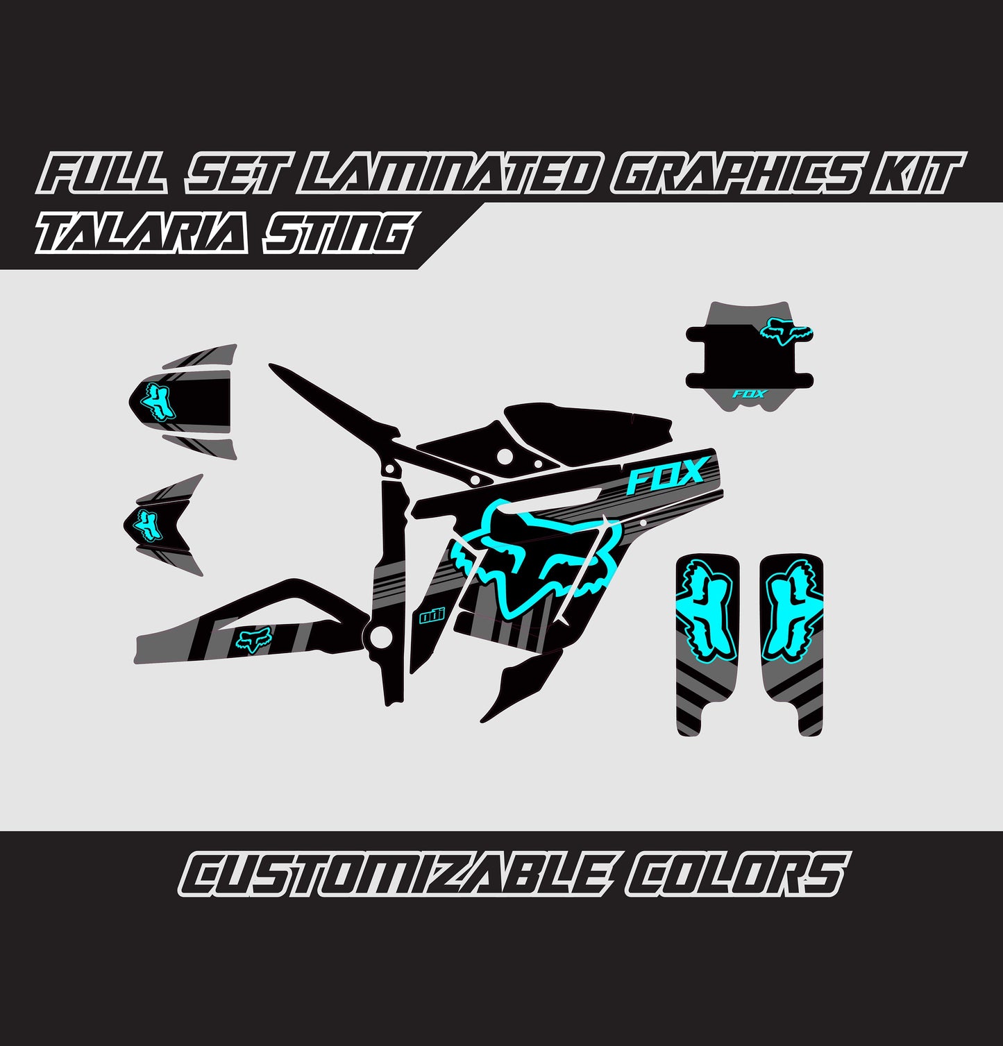 Talaria Sting Graphics Kit - Fluo Electric Black Fox