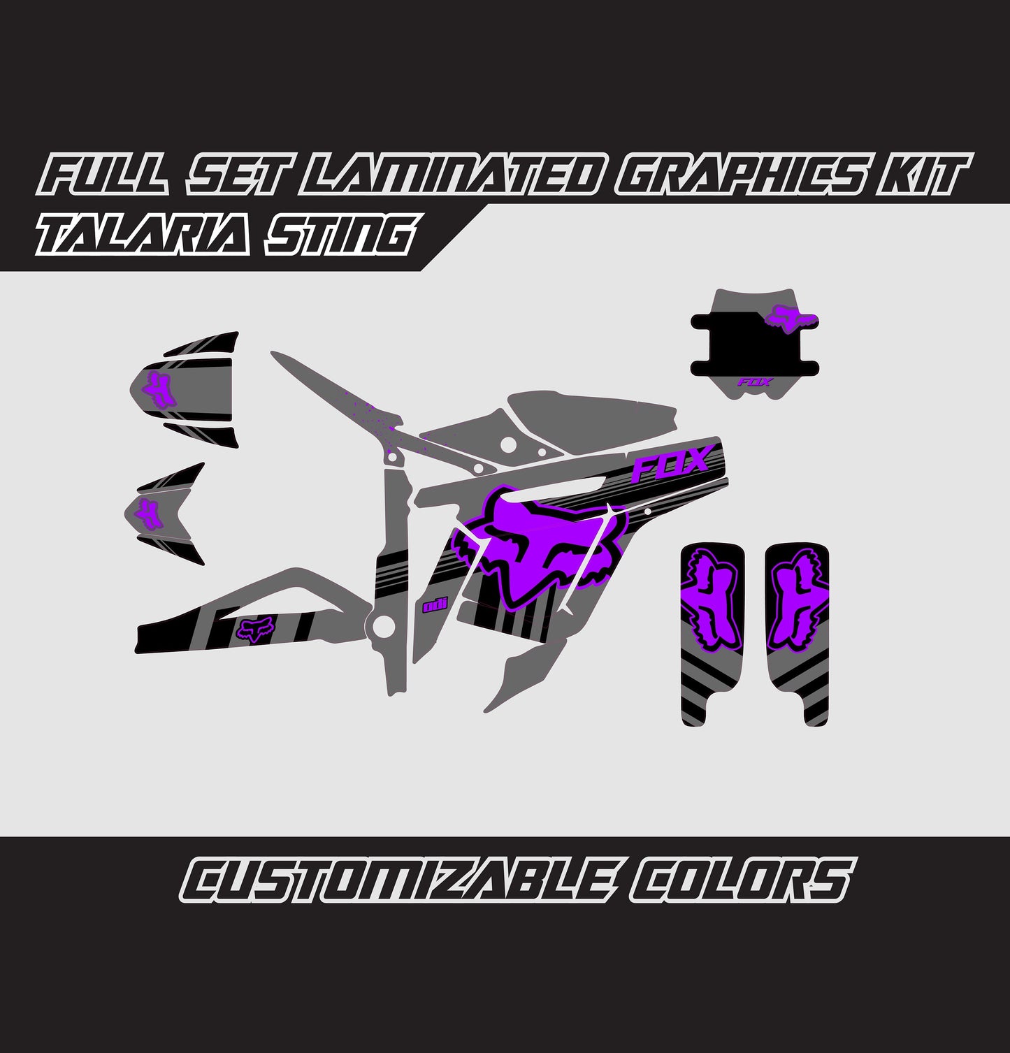 Talaria Sting Graphics Kit - Violet Gray Fox