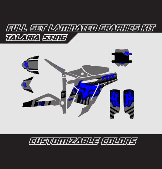 Talaria Sting Graphics Kit - Blue Gray Fox
