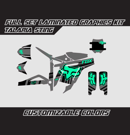 Talaria Sting Graphics Kit - Turquoise Gray Fox