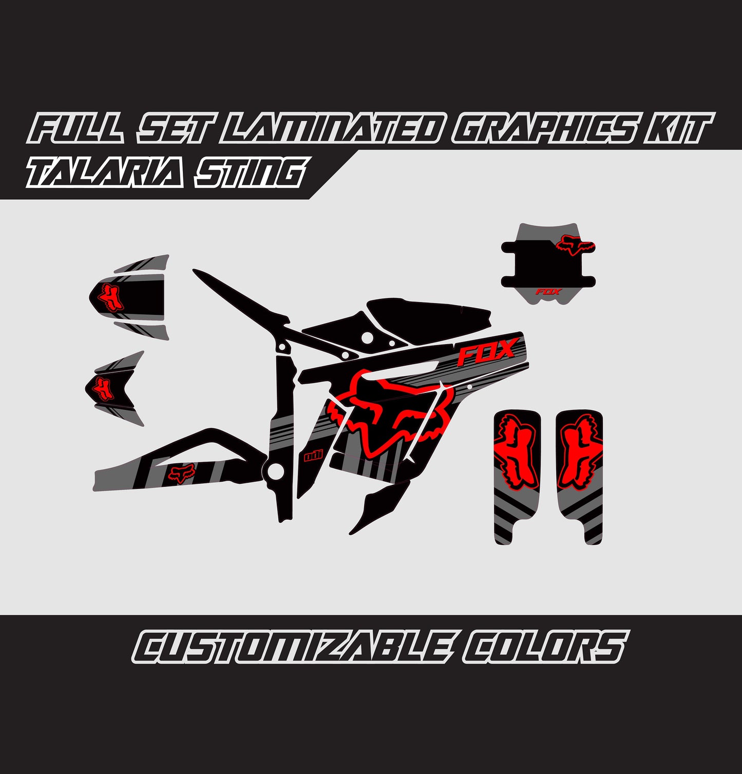 Talaria Sting Graphics Kit - Red Black Fox