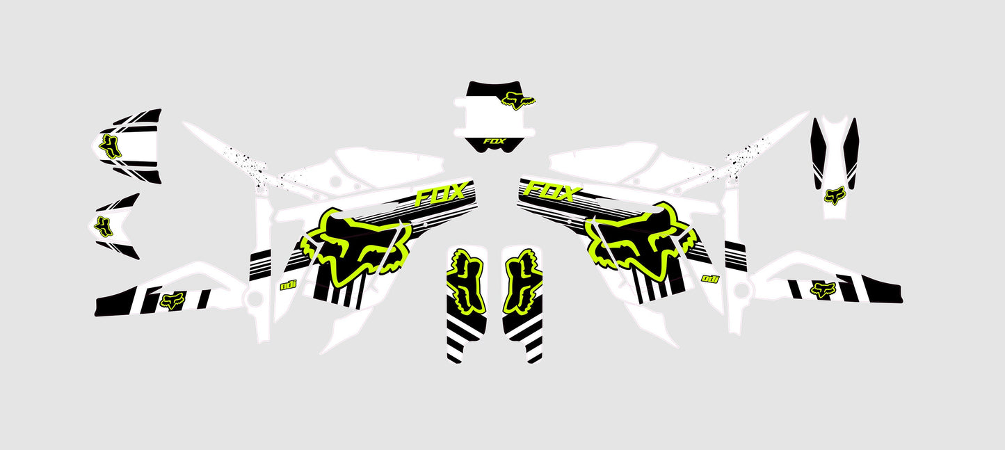 Talaria Sting Graphics Kit - Fluo Lime White Fox