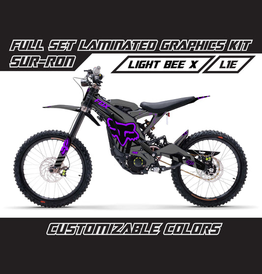 Sur Ron Light Bee X Violet Gray Fox Graphics Kit