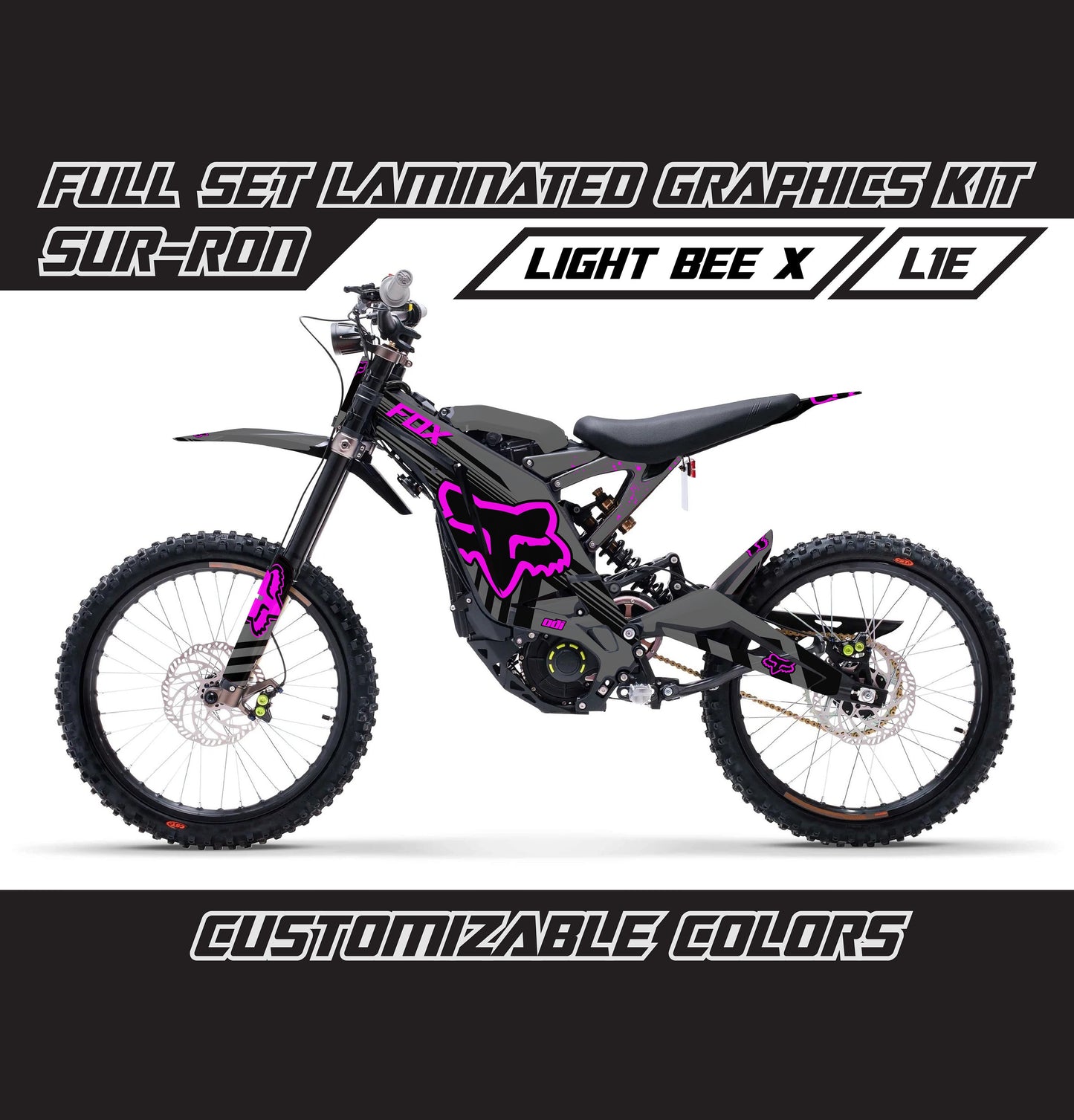 Sur Ron Light Bee X Graphics Kit - Purple Fox