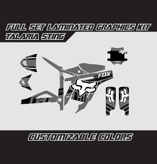 Talaria Sting Graphics Kit - White Gray Fox