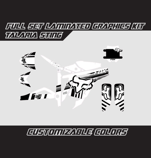 Talaria Sting Graphics Kit - White Black Fox